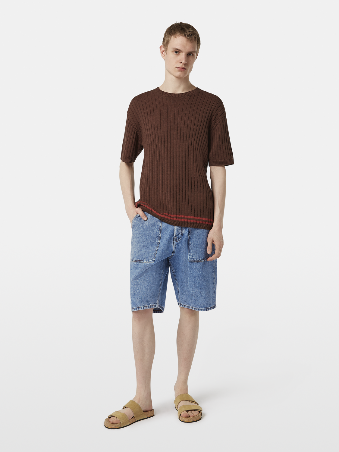 Structured Knit T-Shirt