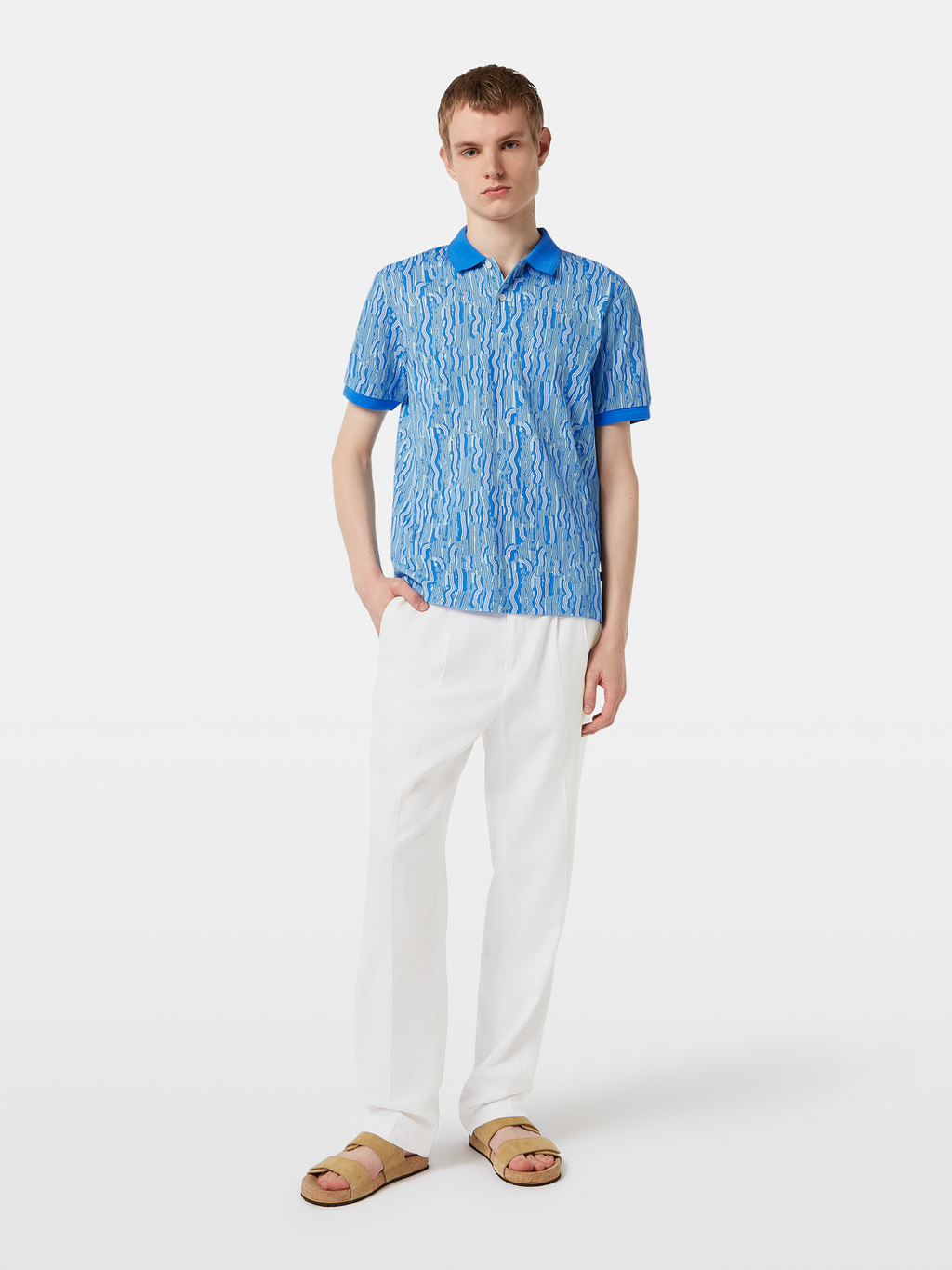 Micro Printed Regular-Fit Polo