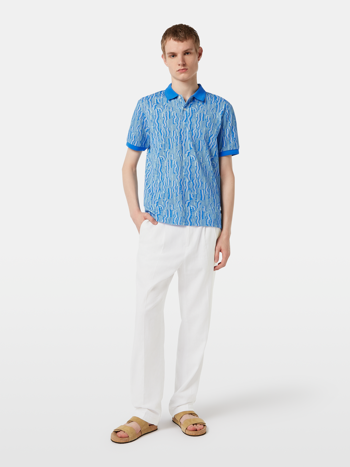 Micro Printed Regular-Fit Polo