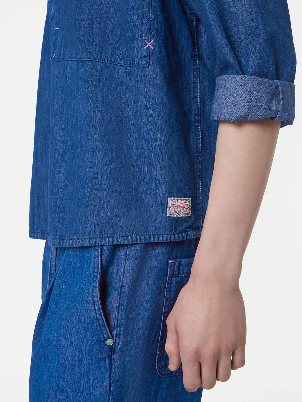 Lightweight Denim Quality Popover Workwear Shirt