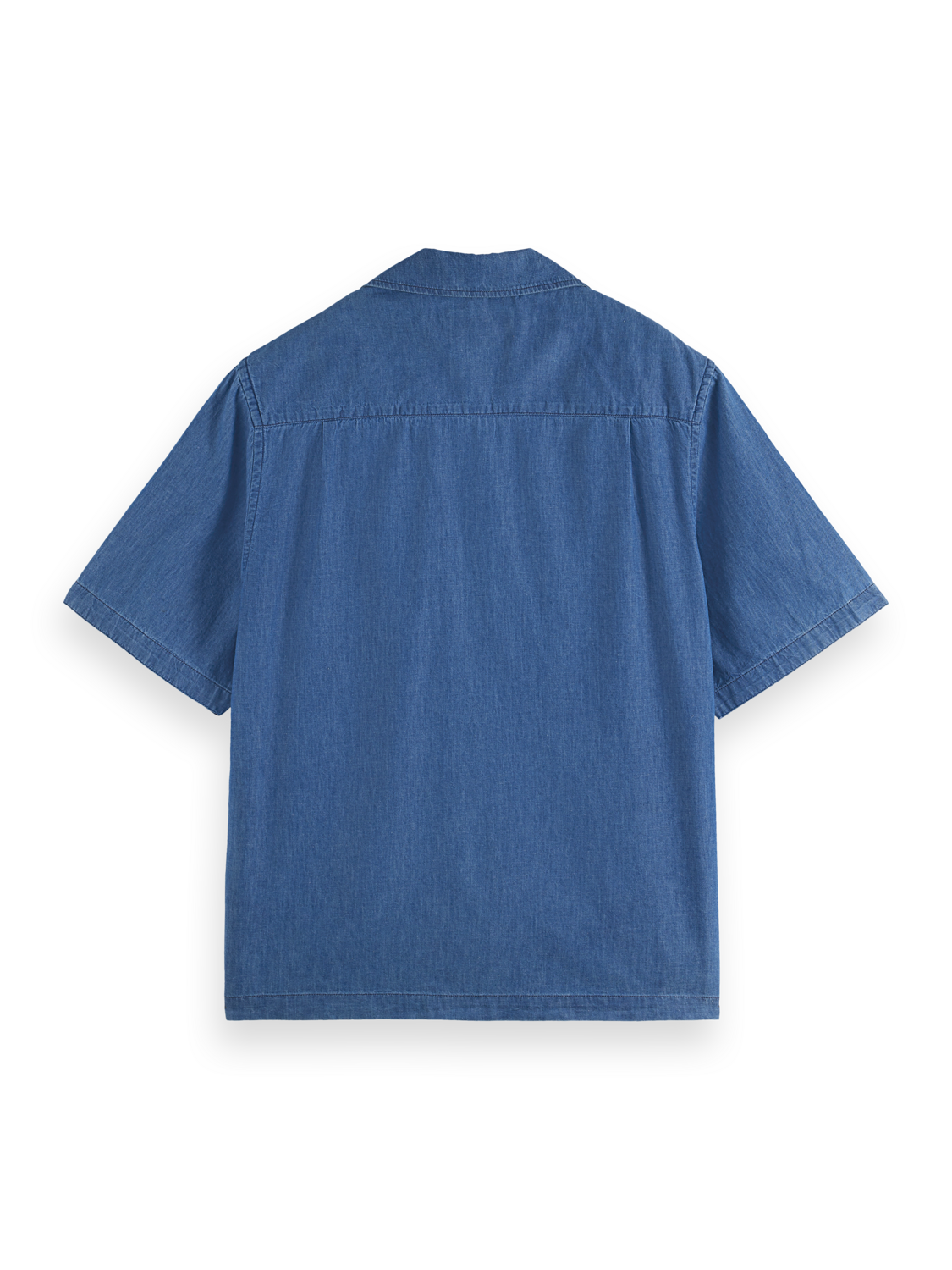 Relaxed-Fit Lightweight Denim Short Sleeve Shirt