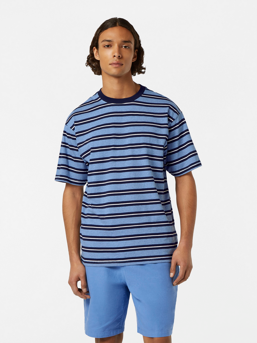 Yarn-Dyed Relaxed Fit Stripe T-Shirt
