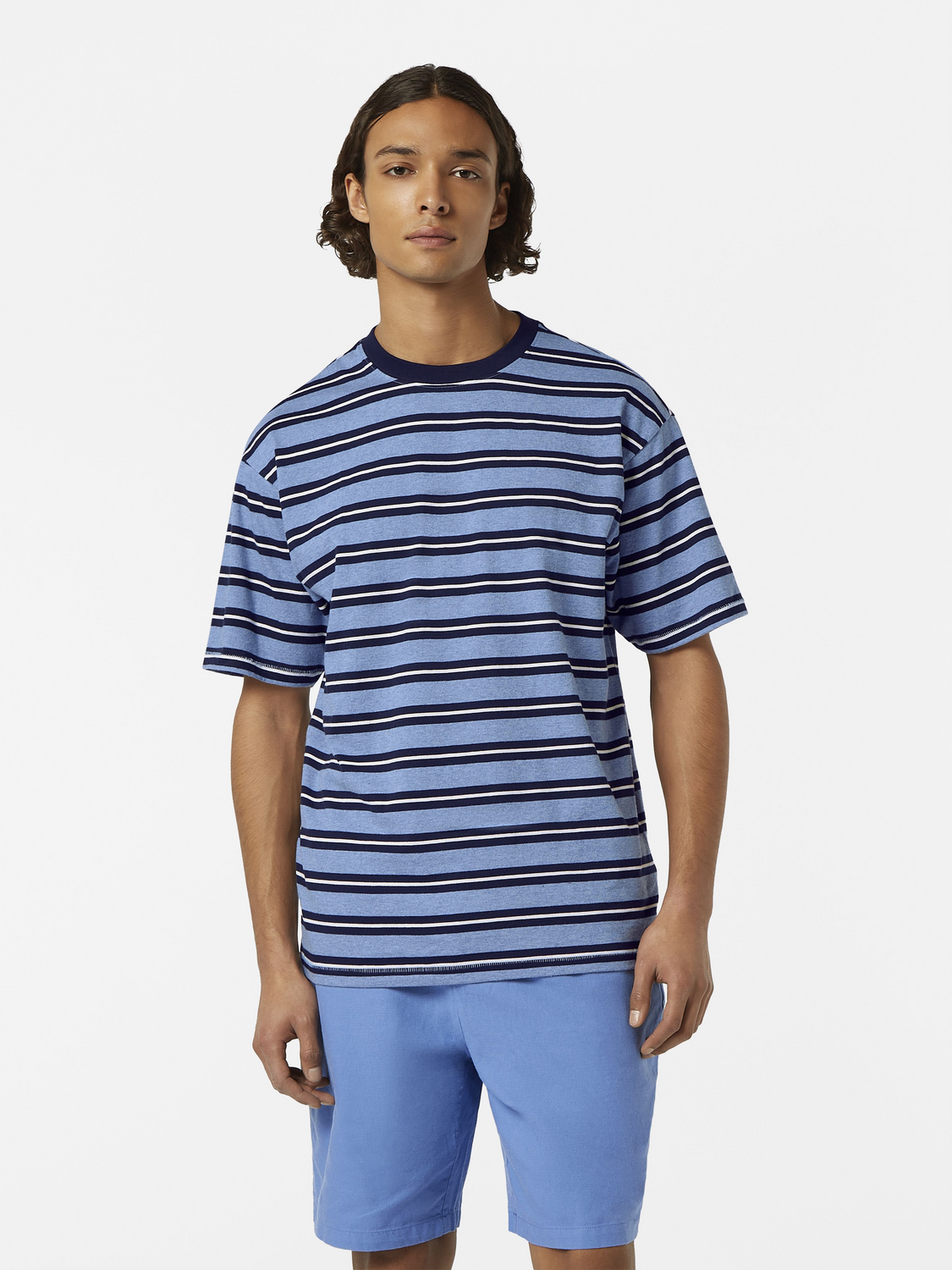 Yarn-Dyed Relaxed Fit Stripe T-Shirt