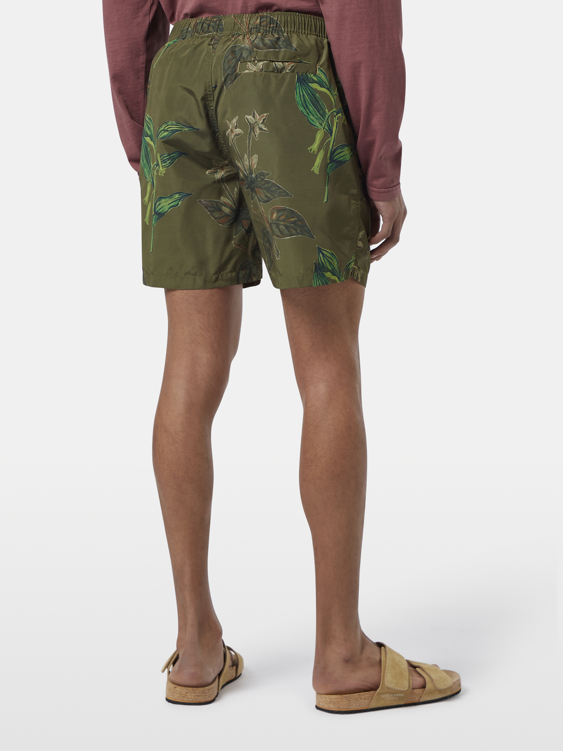 Military Print Mid-Length Swim Shorts