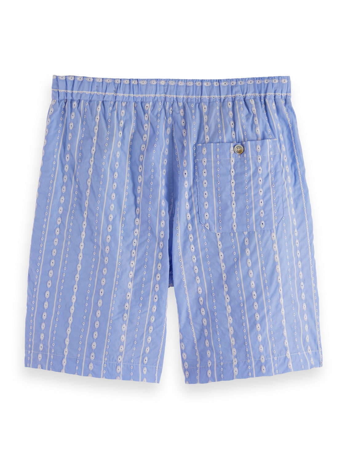 Twilt Embroidered-Stripe Seersucker Bermuda Short
