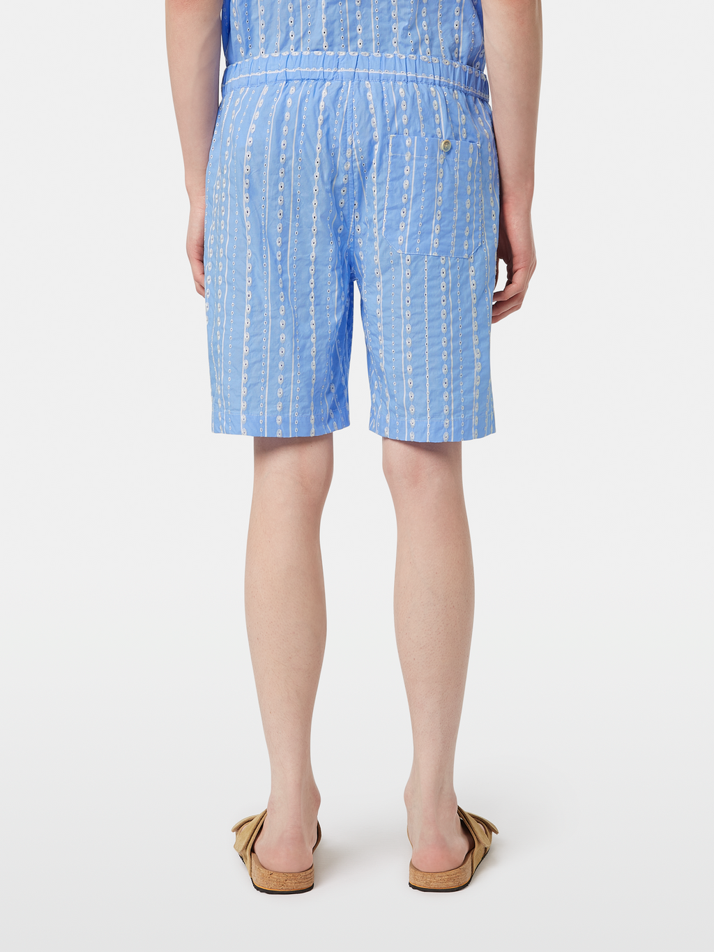 Twilt Embroidered-Stripe Seersucker Bermuda Short