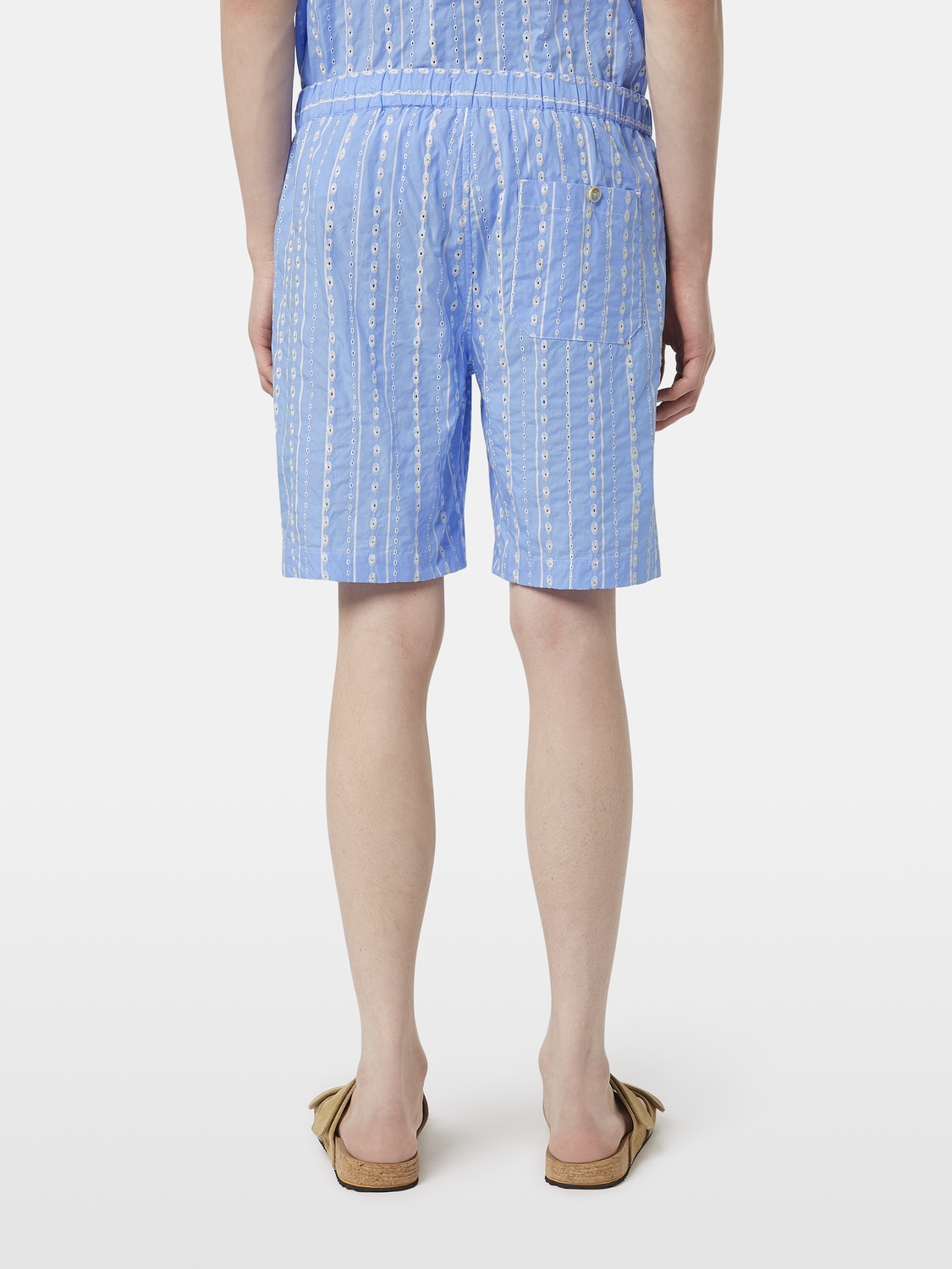 Twilt Embroidered-Stripe Seersucker Bermuda Short