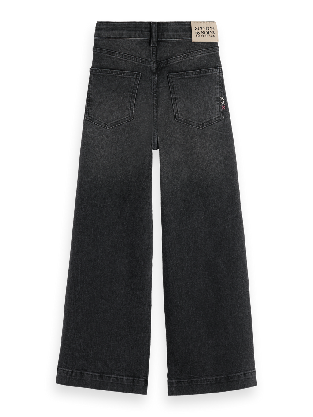 Girls' Core The Wave Wide Leg Jeans - Black Night