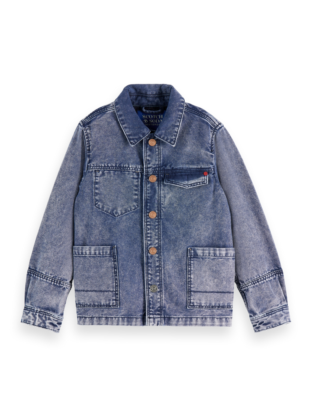 Boys' Denim Washed Canvas Workwear Jacket – Scotch & Soda Boys' Denim Washed Canvas Workwear Jacket – Scotch & Soda