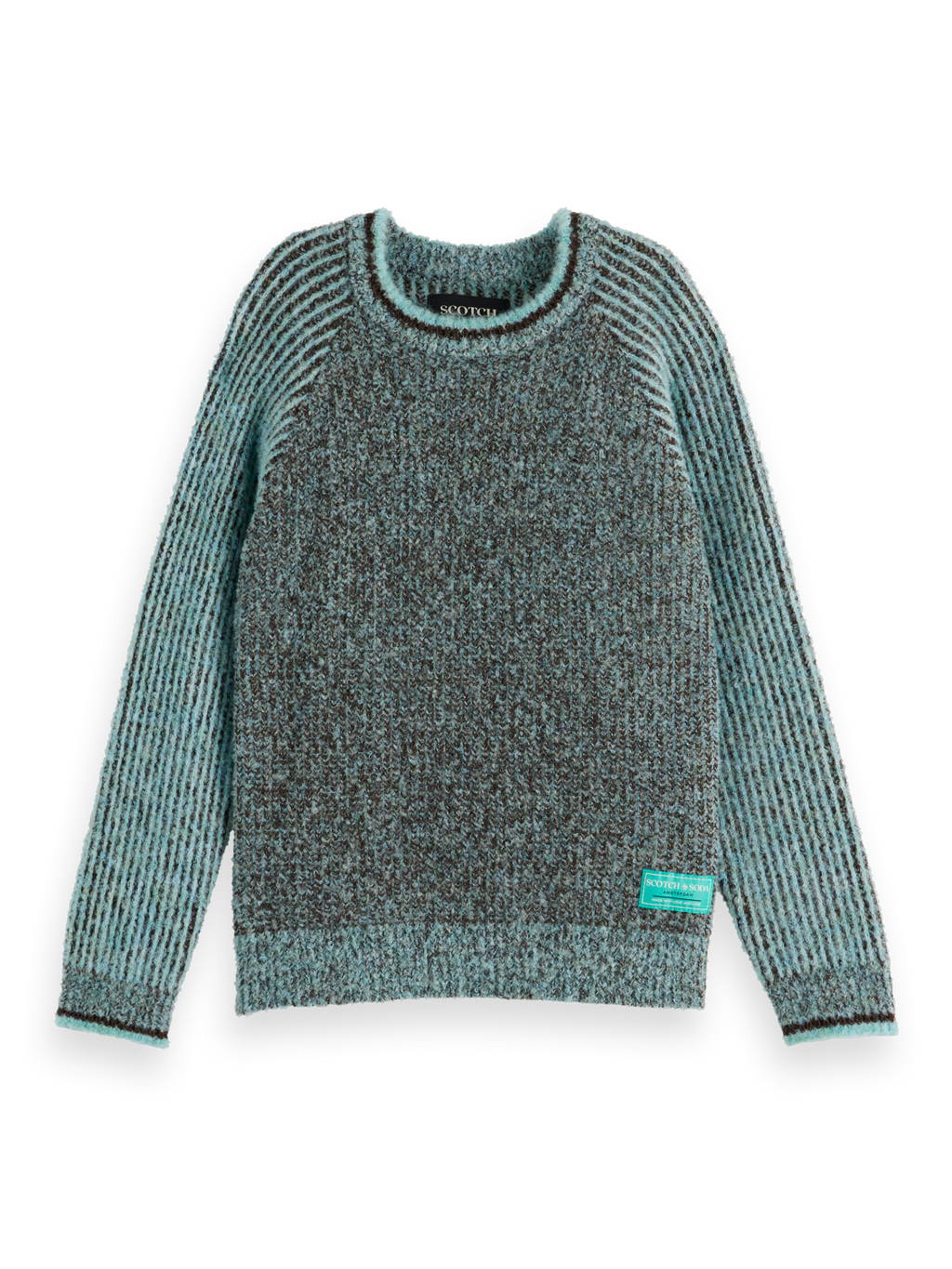 Boys' Regular-Fit Contrast Raglan-Sleeve Pullover