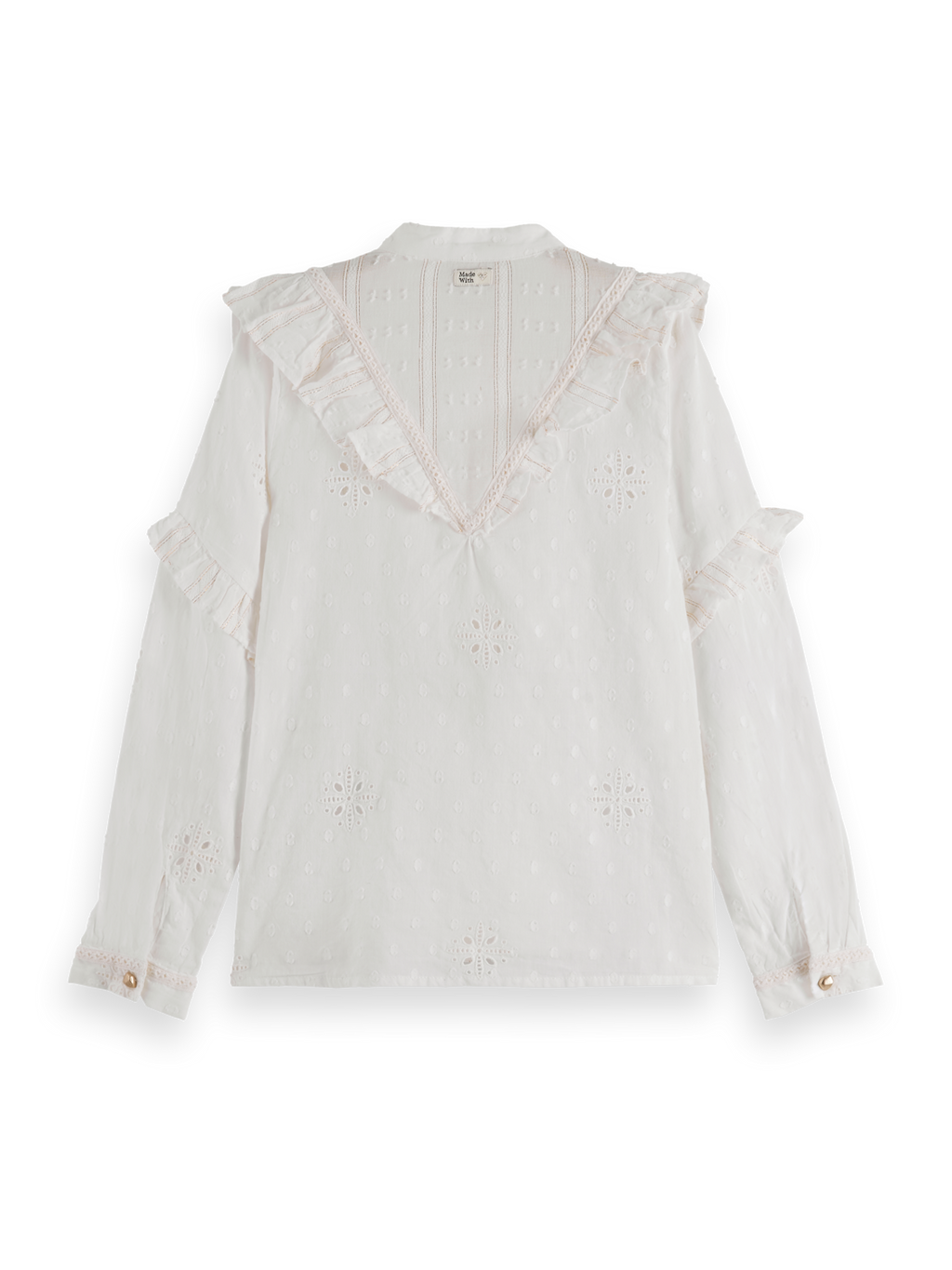 Girls' Fancy lurex cotton shirt