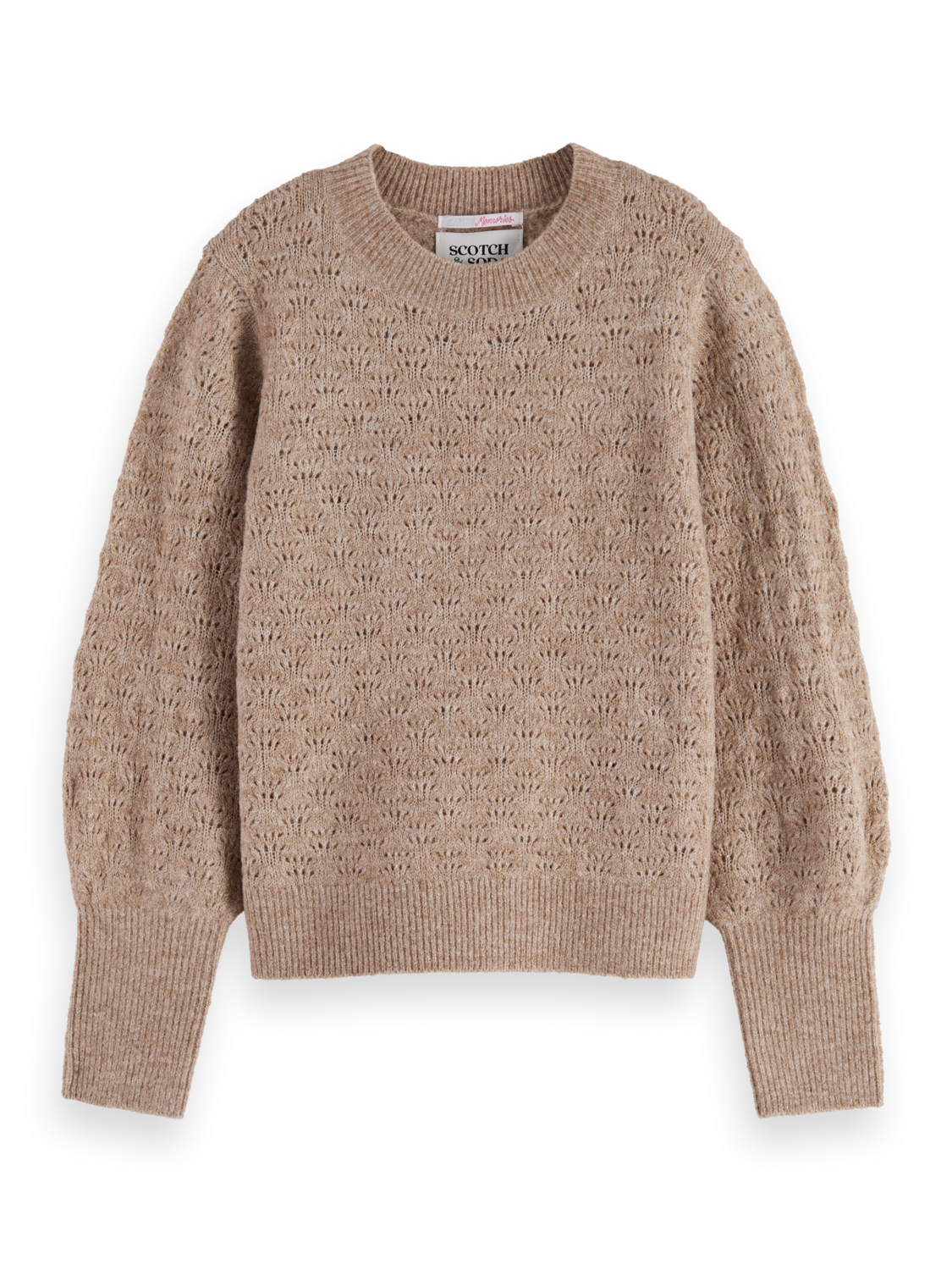 Girls' Lightweight ajour-knitted pullover
