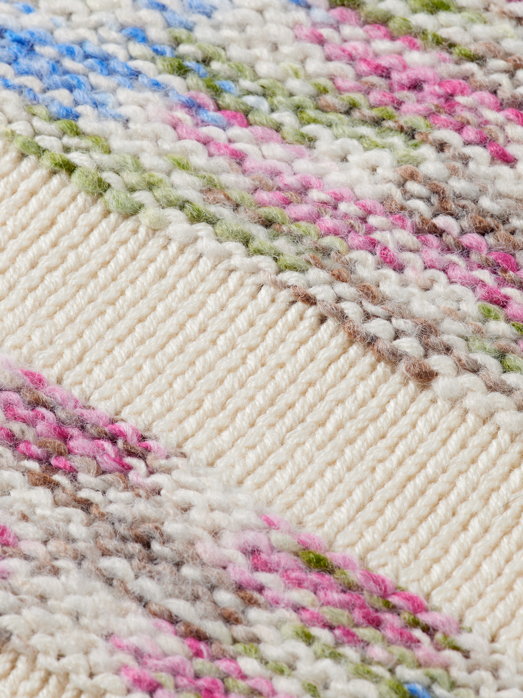 Girls' Multi-Color Rainbow Yarn Striped Pullover