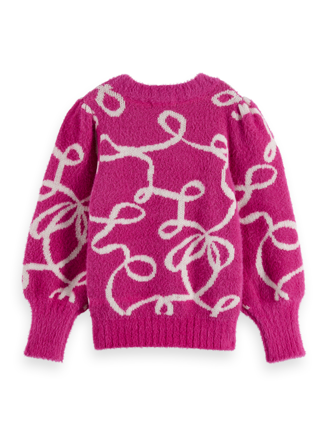 Girls' Turtleneck intarsia glitter pullover