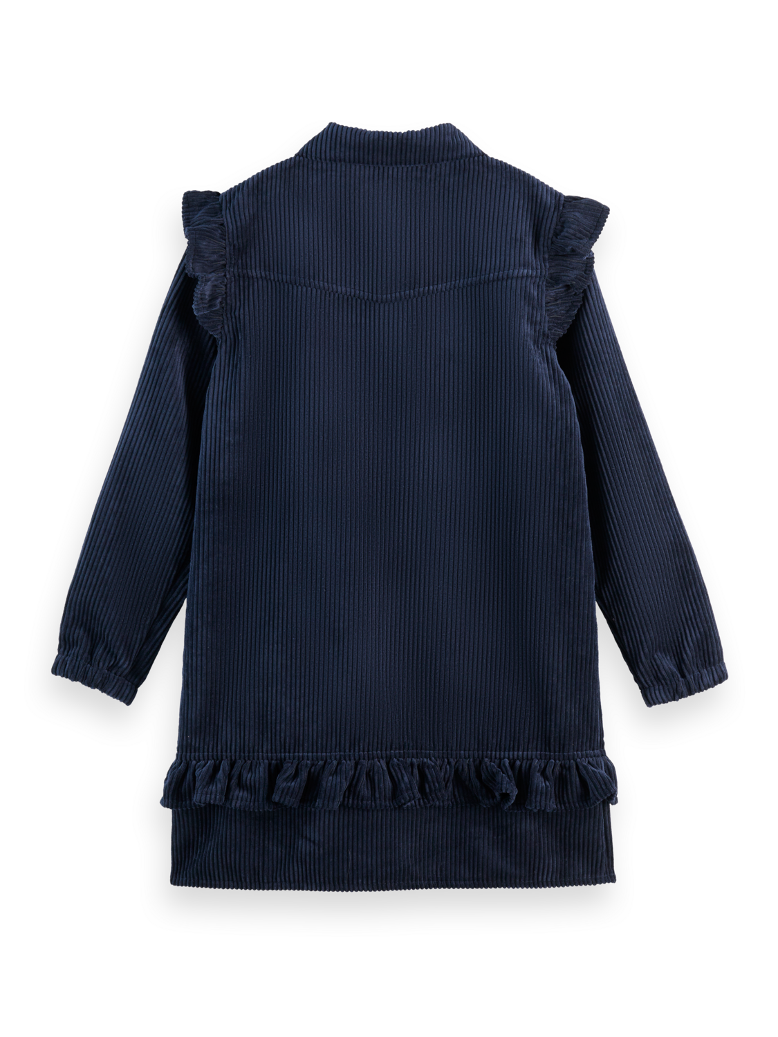 Scotch & Soda Girls' Ruffled Corduroy Dress - Little Kid, Big Kid - Blue - Size 10