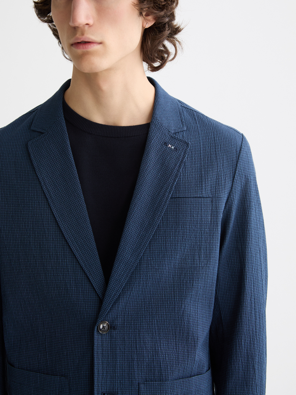 Regular-Fit Unconstructed Cotton-Blend Seersucker Blazer