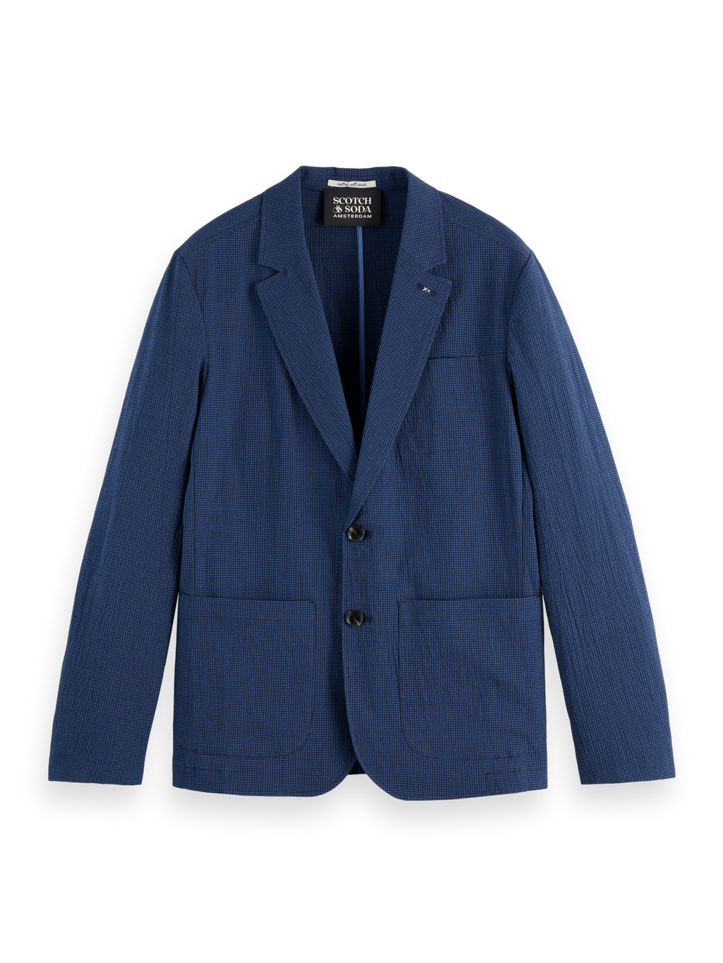 Regular-Fit Unconstructed Cotton-Blend Seersucker Blazer