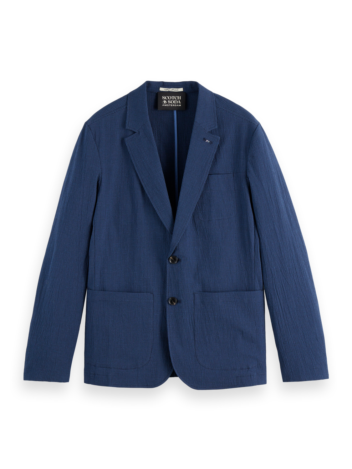 Regular-Fit Unconstructed Cotton-Blend Seersucker Blazer
