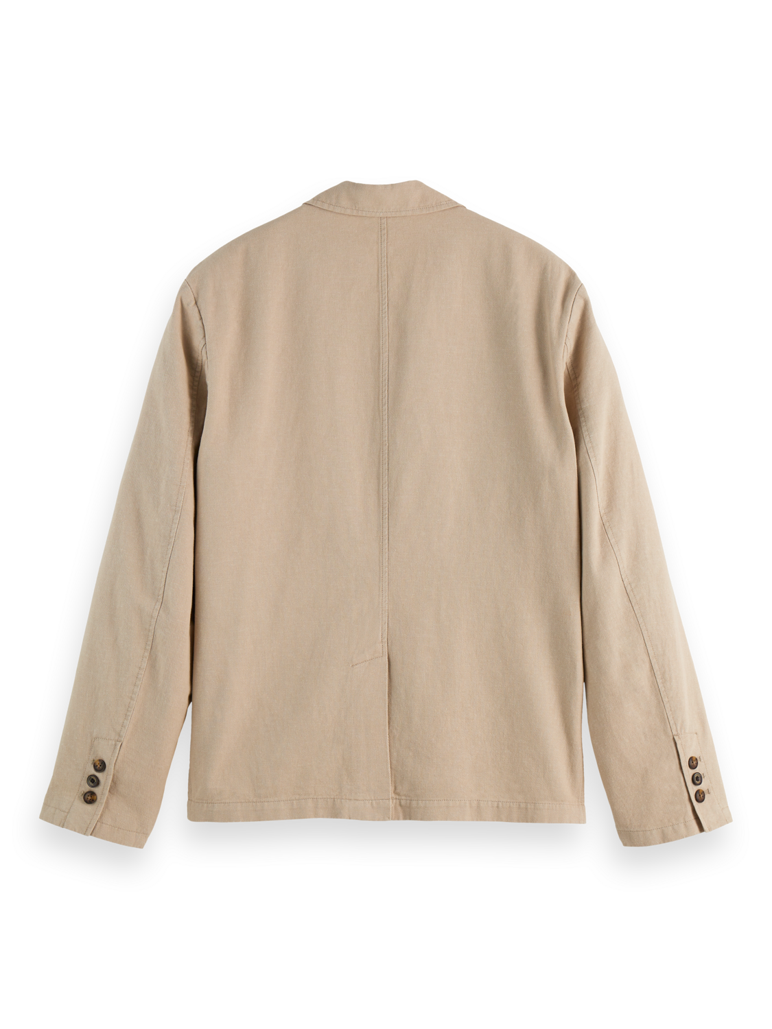 Relaxed-Fit Cotton Linen Twill 2-Button Blazer