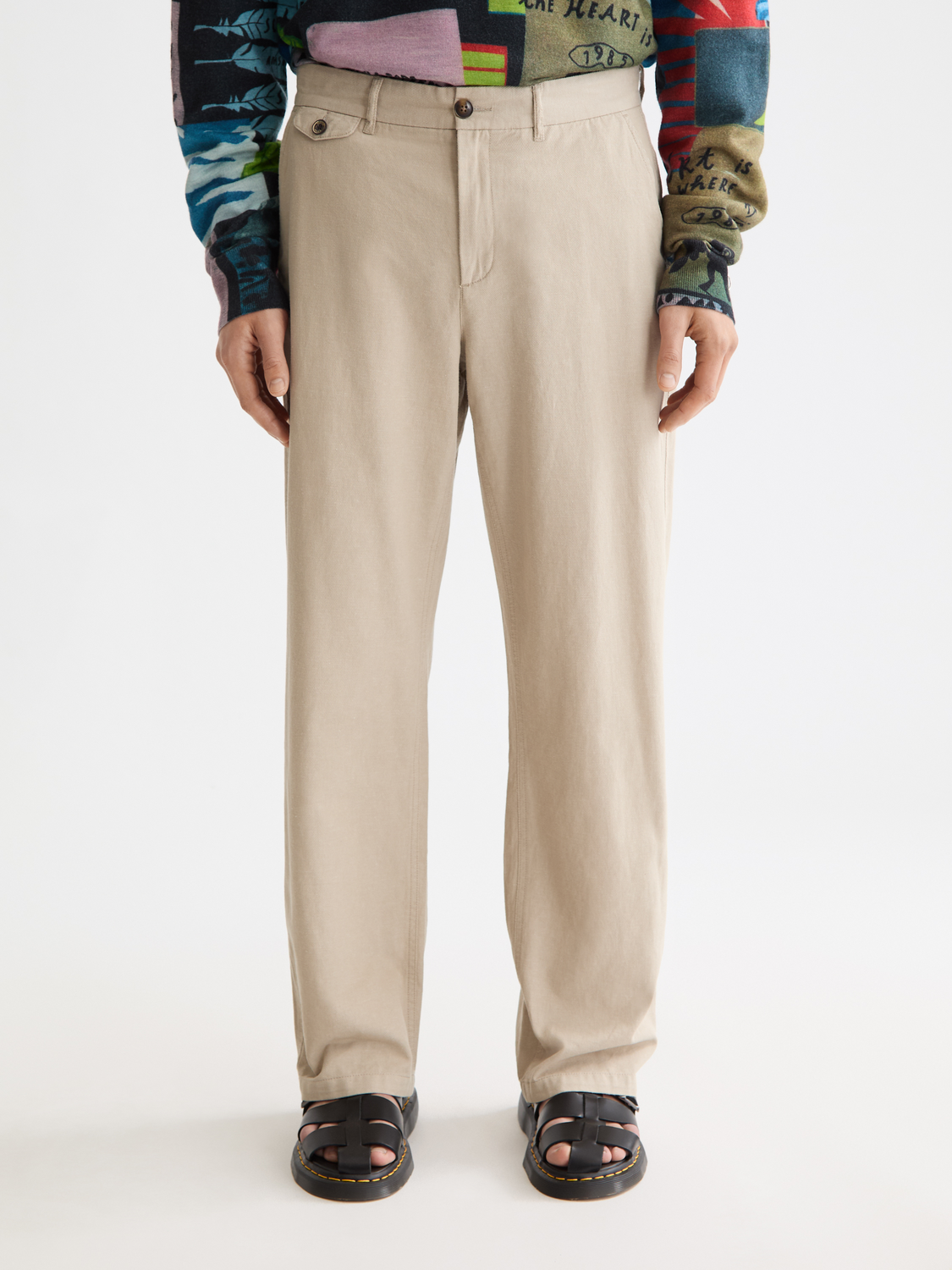 Otis - Relaxed Straight-Fit Cotton Linen Twill Chino