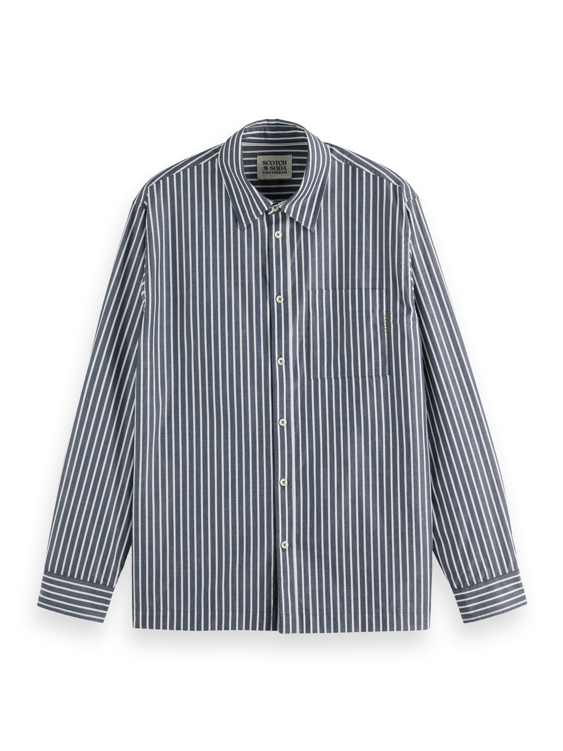 Striped Relaxed-Fit Poplin Shirt