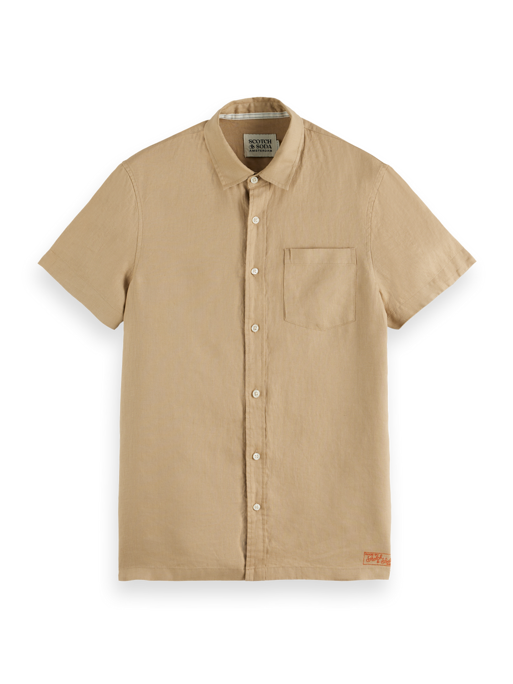 Core Seasonal Regular-Fit Short-Sleeved Linen Shirt