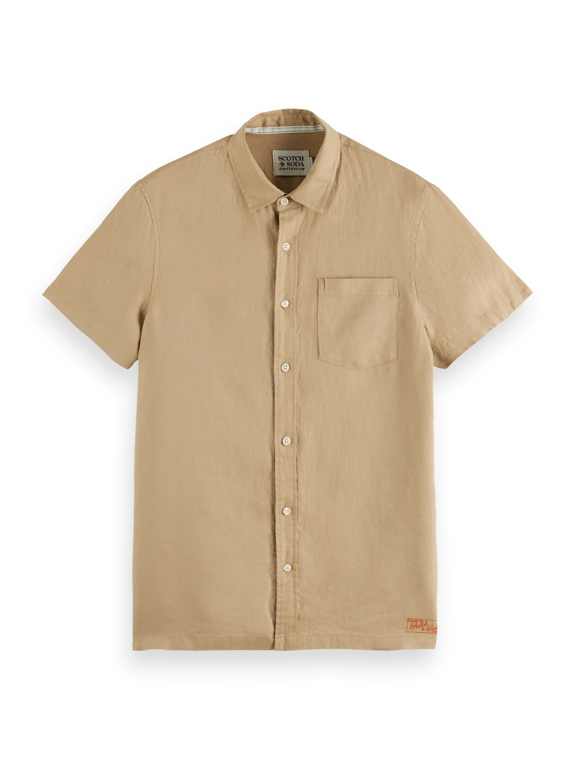 Core Seasonal Regular-Fit Short-Sleeved Linen Shirt