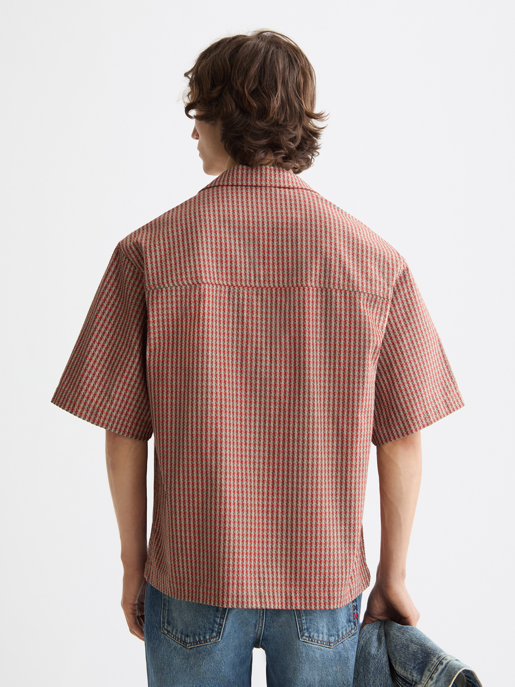 Micro Geo Print Short-Sleeved Shirt