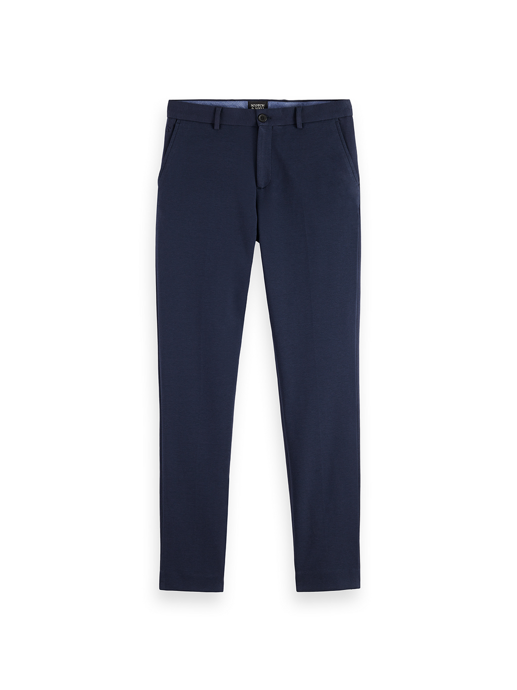 Navy blue pants on a white background