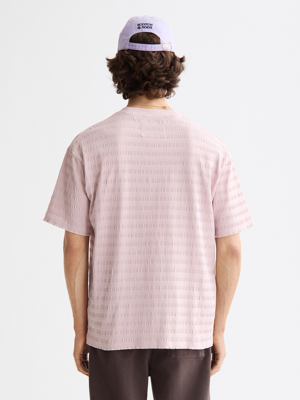 Relaxed-Fit Horizonal Textured T-Shirt