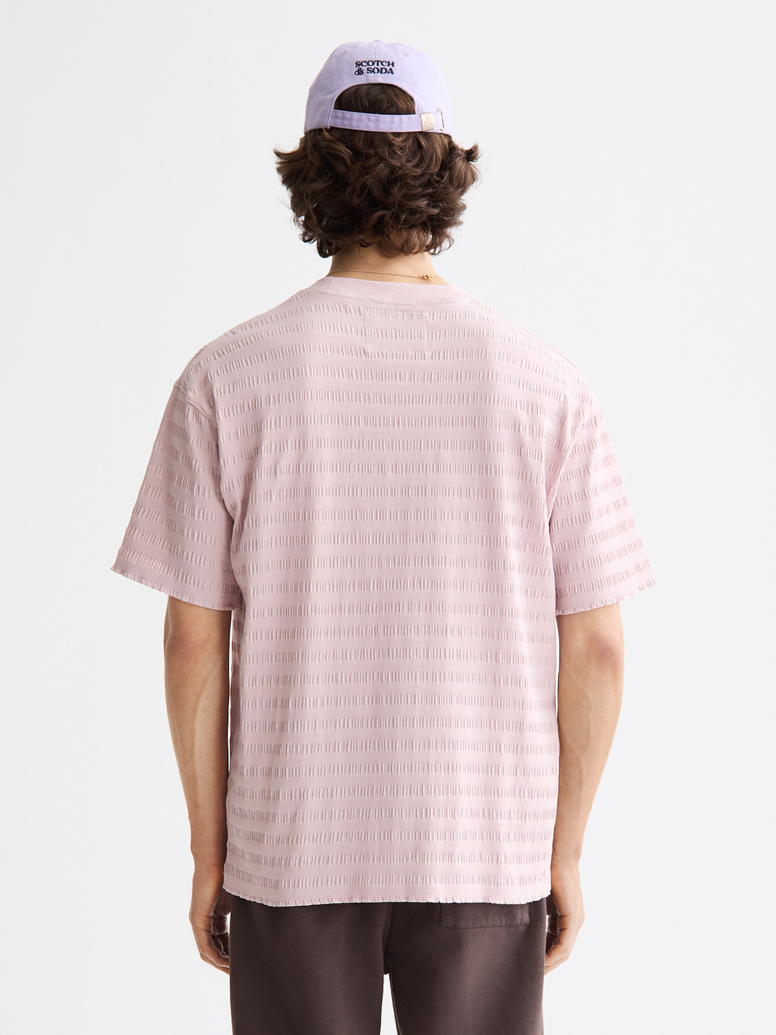 Relaxed-Fit Horizonal Textured T-Shirt