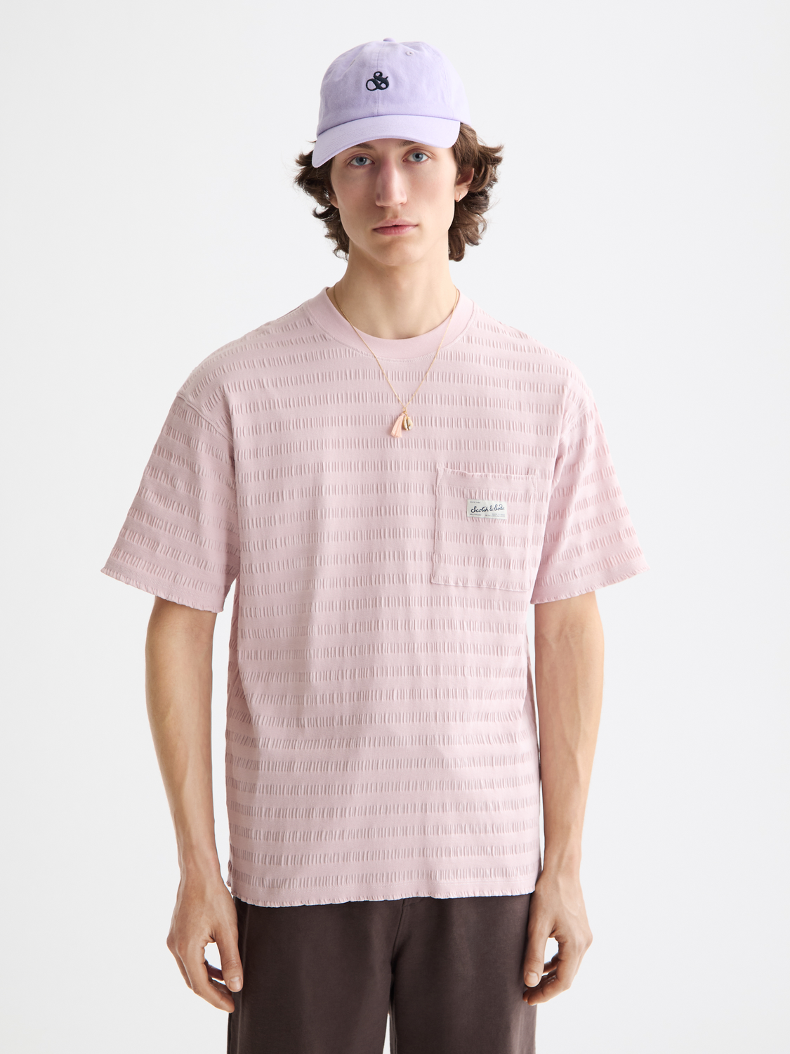 Relaxed-Fit Horizonal Textured T-Shirt