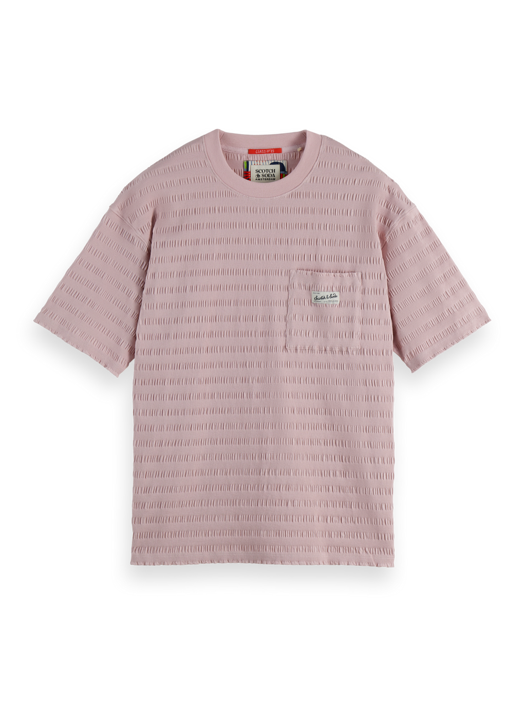 Relaxed-Fit Horizonal Textured T-Shirt