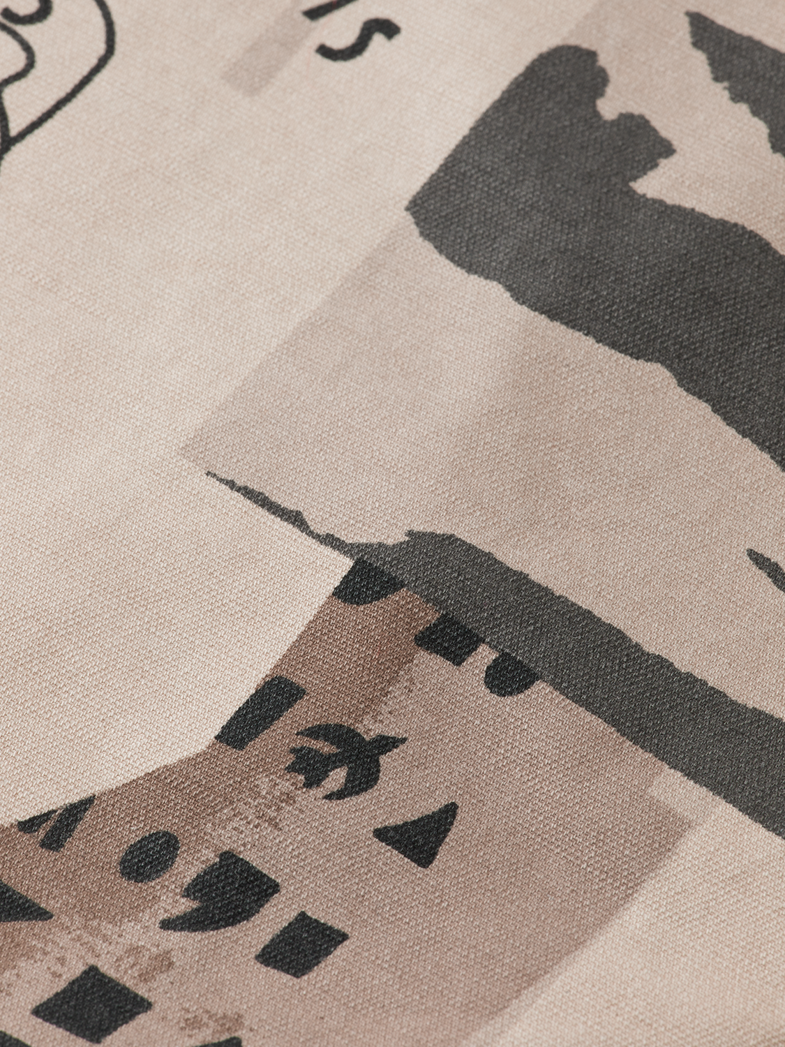 Loose-Fit Printed Washed Bermuda Shorts