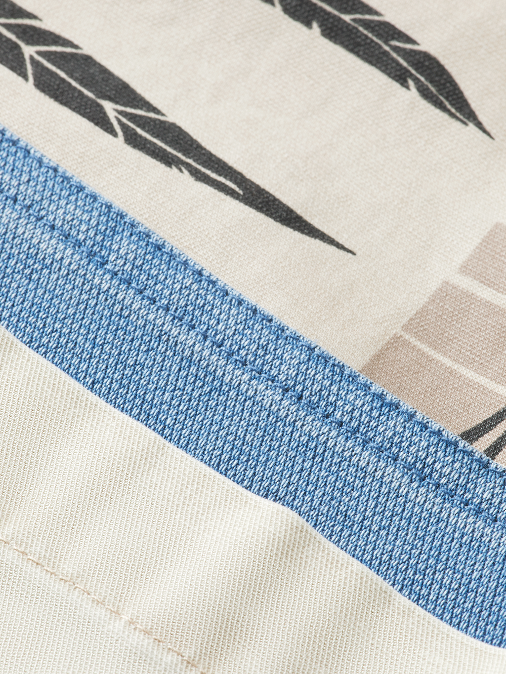 Printed & Washed Colour Block Worker Jacket