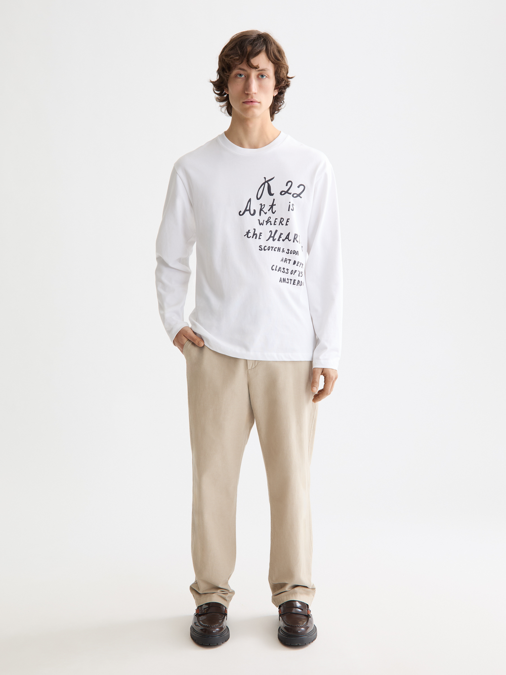 Relaxed-Fit Long-Sleeved Artwork T-Shirt