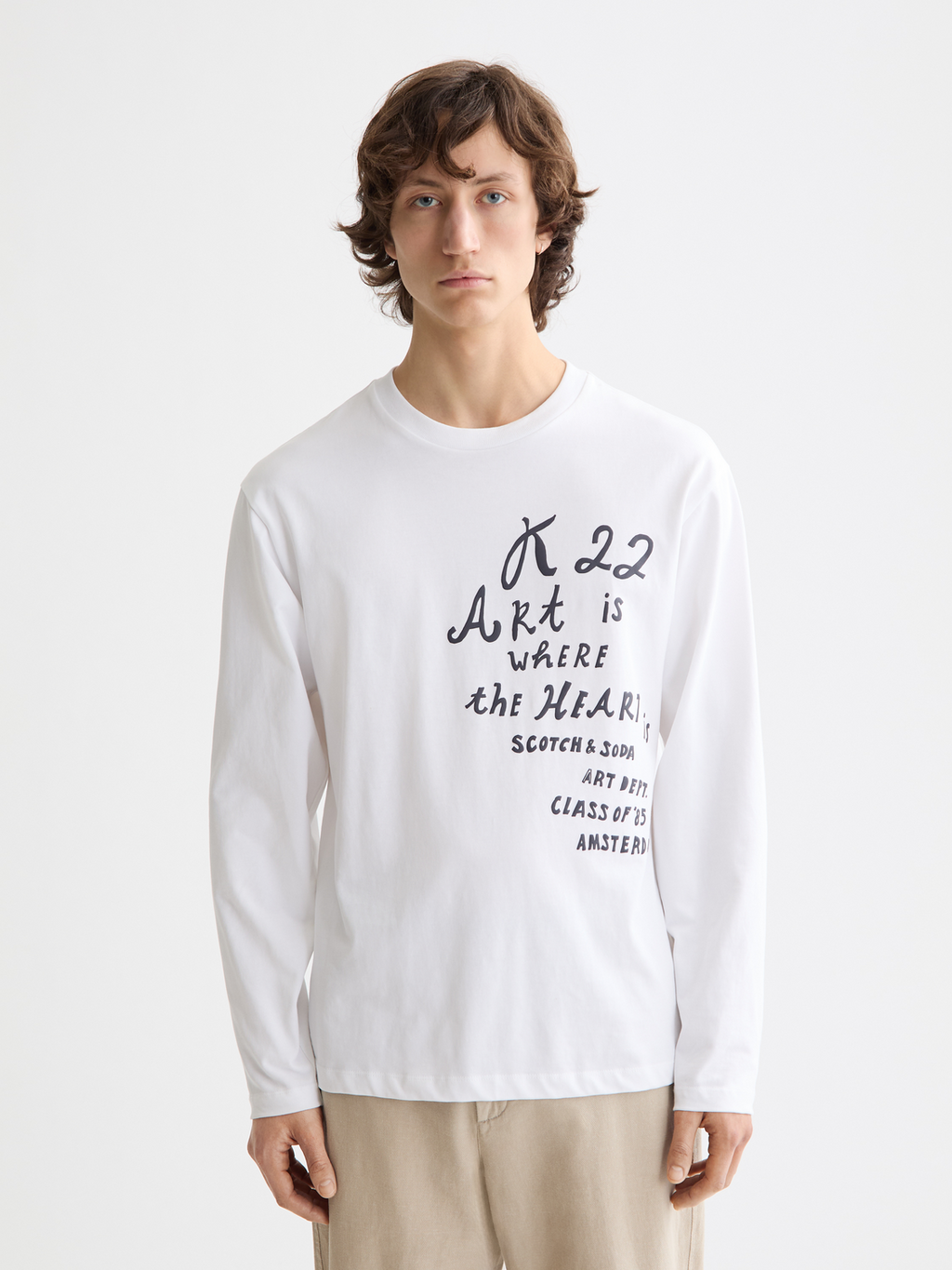 Relaxed-Fit Long-Sleeved Artwork T-Shirt