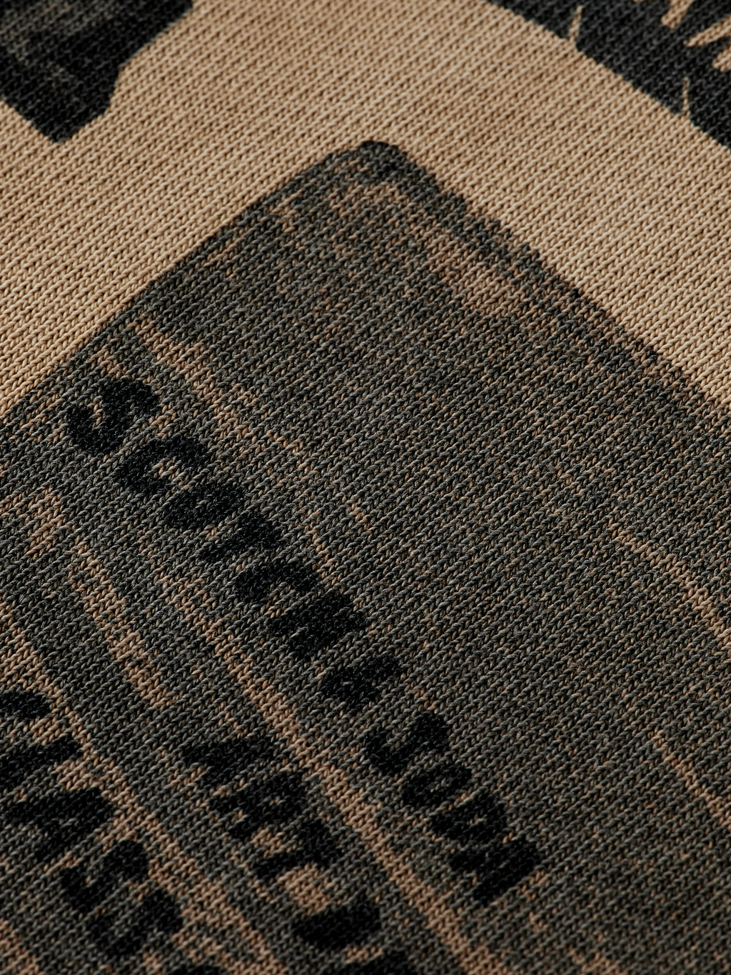 Loose-Fit Overdyed All-Over Printed Hoodie