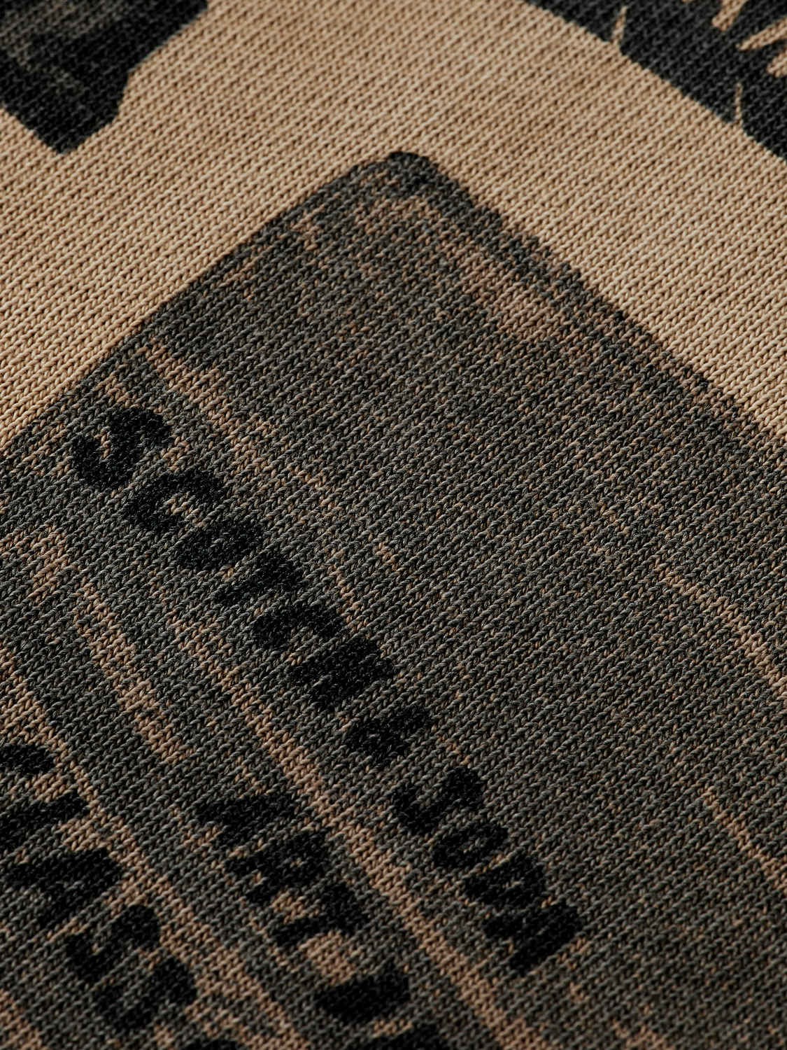 Loose-Fit Overdyed All-Over Printed Hoodie