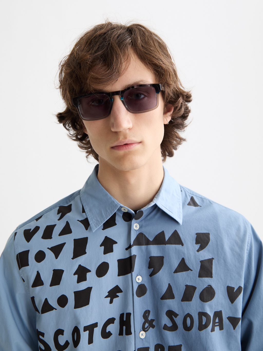 Relaxed-Fit Letters Poplin Shirt