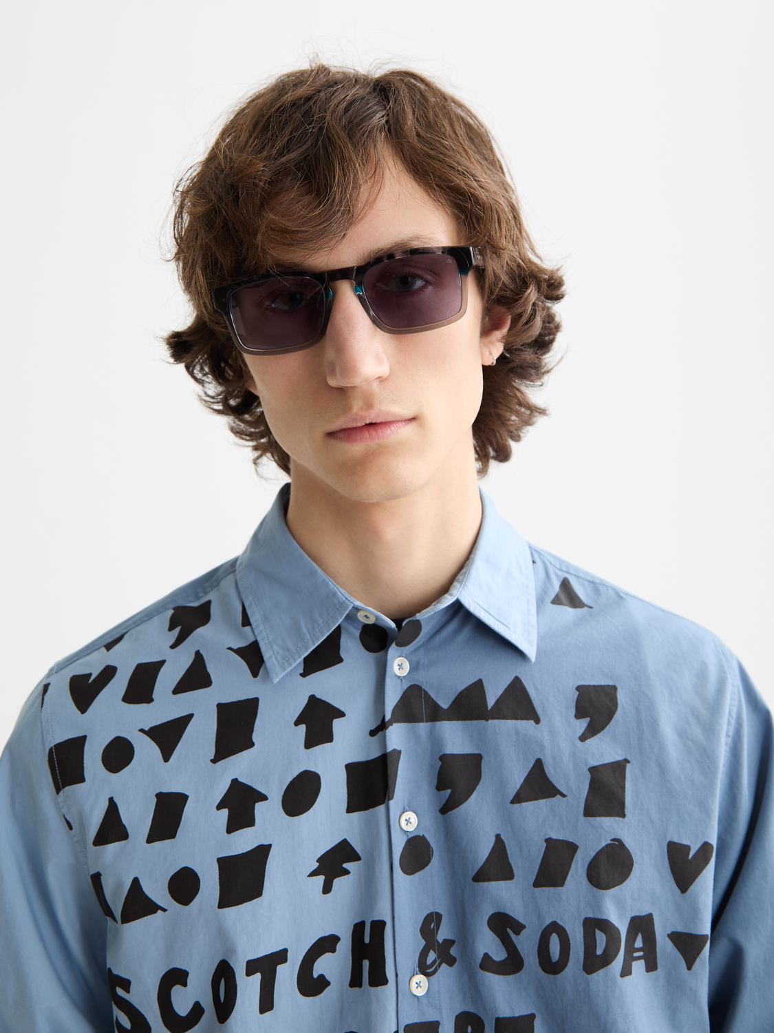 Relaxed-Fit Letters Poplin Shirt