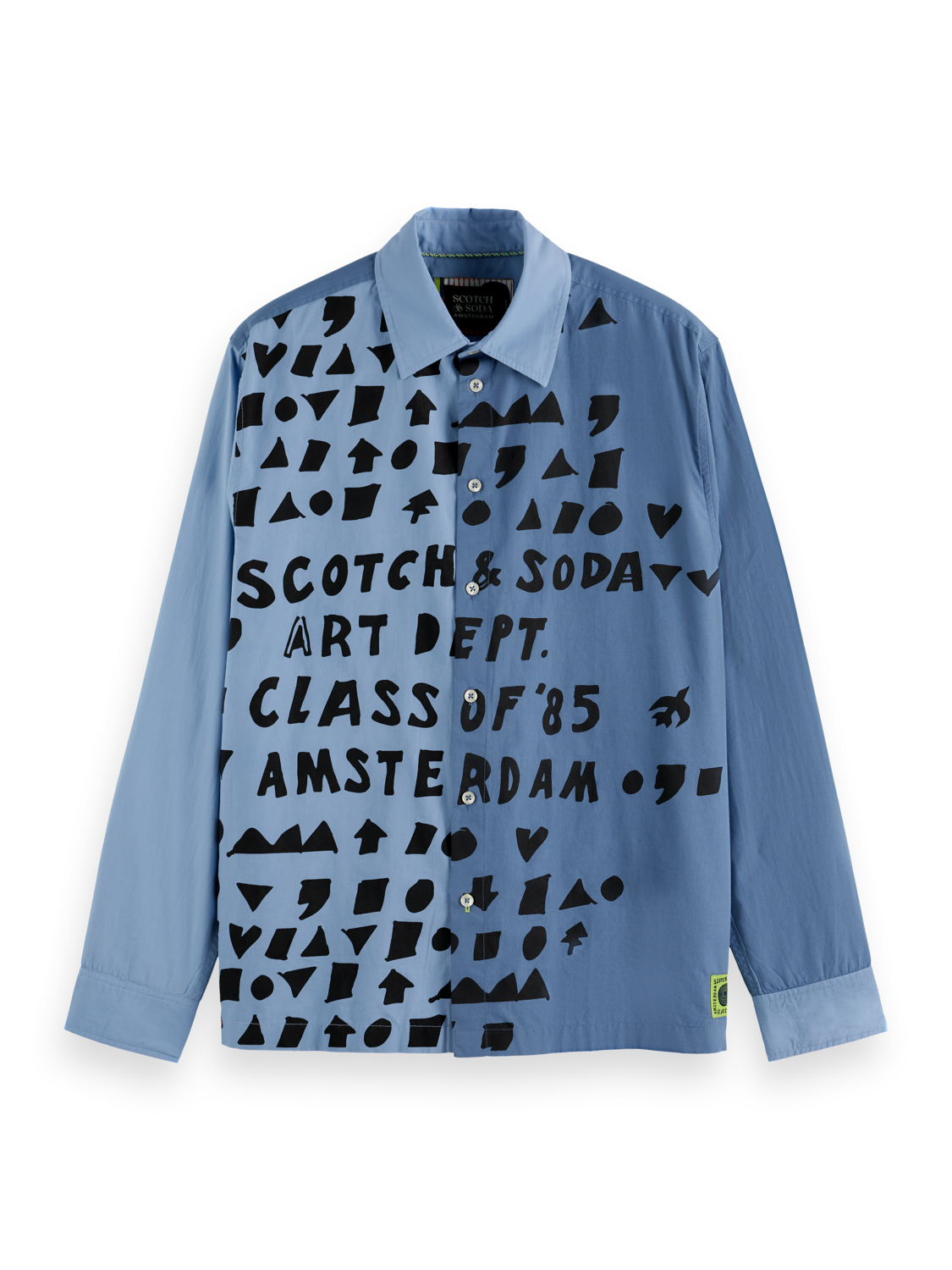 Relaxed-Fit Letters Poplin Shirt