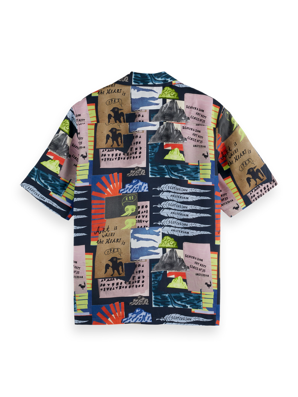 Relaxed-Fit Tencel All-Over Printed Short-Sleeved Shirt