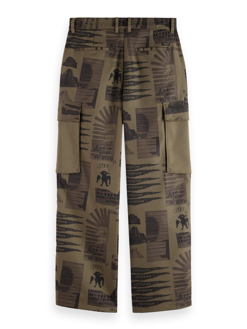 Baggy Fit All-Over Printed Cargo Pants