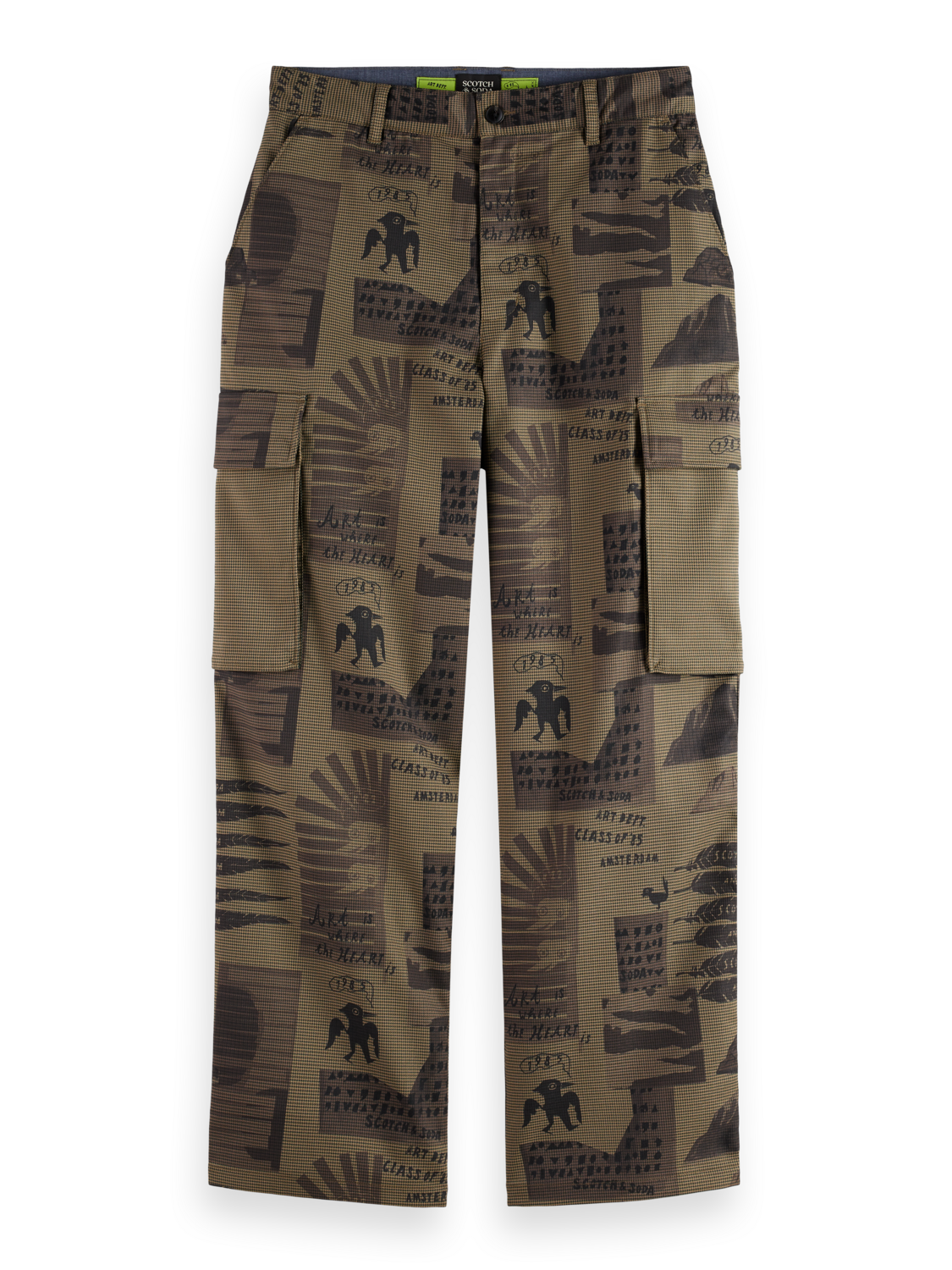 Baggy Fit All-Over Printed Cargo Pants