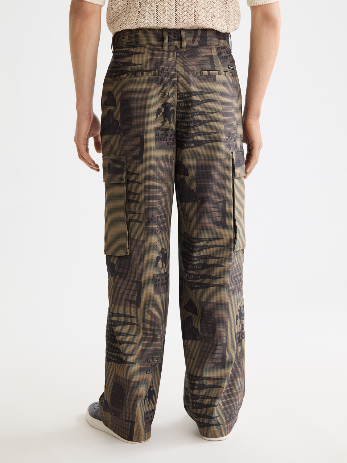 Baggy Fit All-Over Printed Cargo Pants