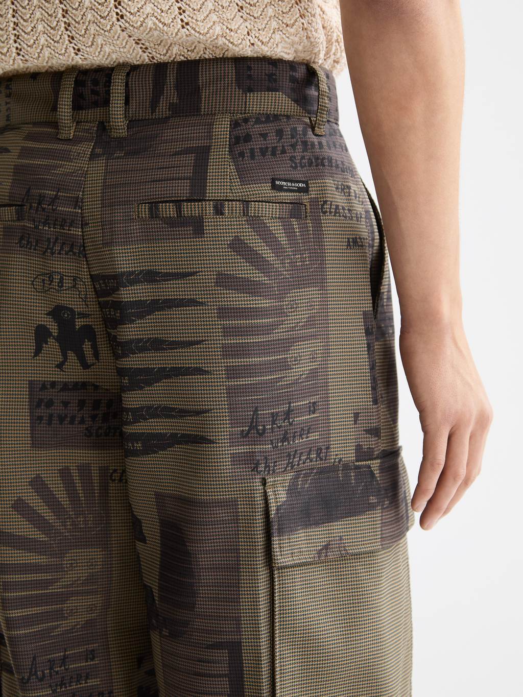 Baggy Fit All-Over Printed Cargo Pants