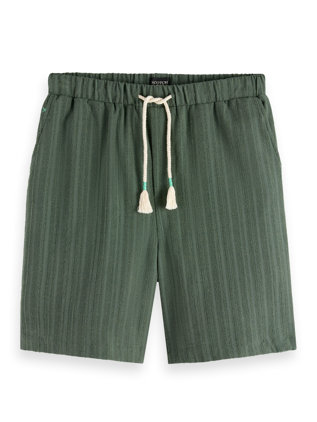 Fave - Tonal Striped  Regular Fit Bermuda Shorts