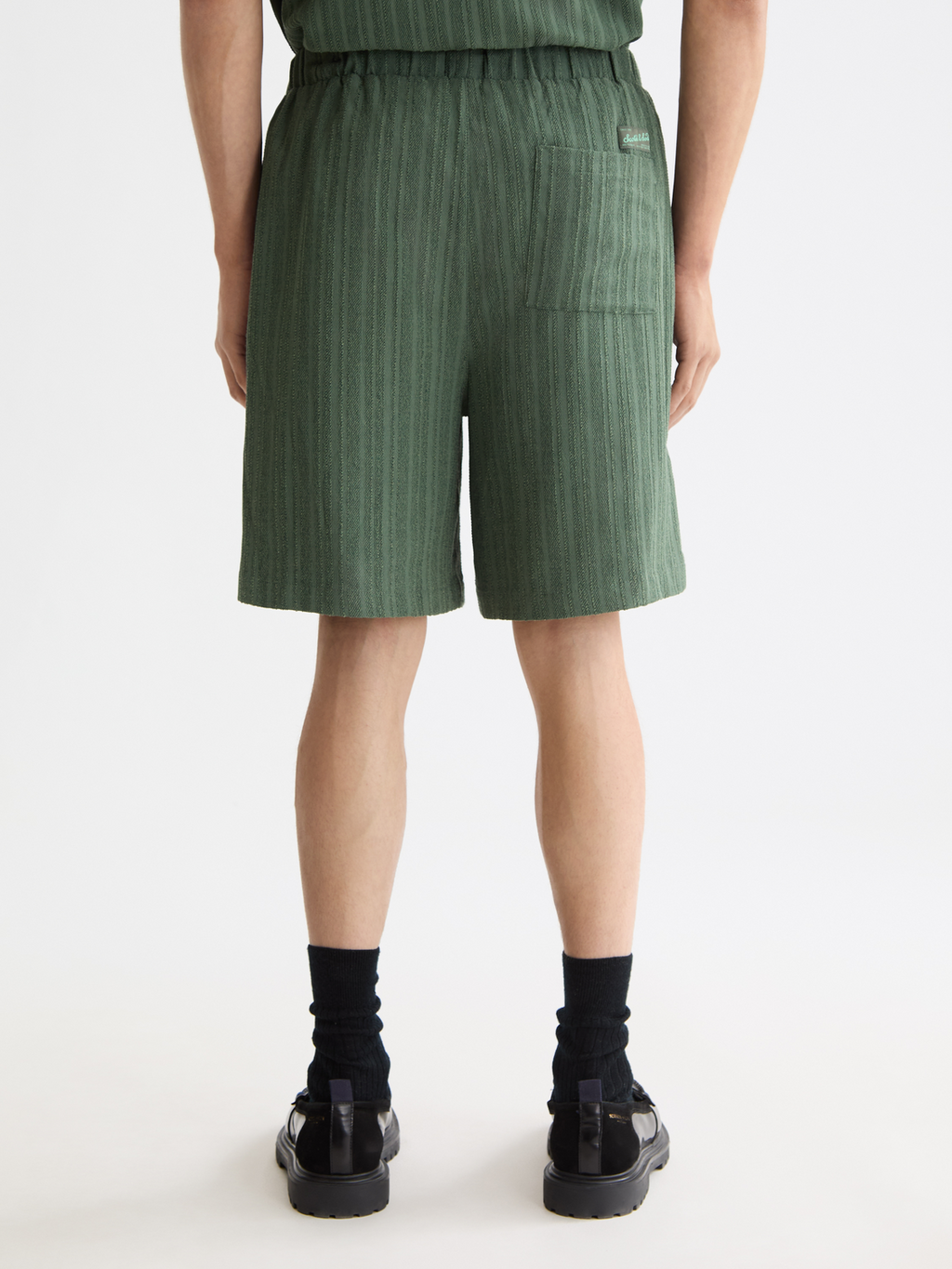 Fave - Tonal Striped  Regular Fit Bermuda Shorts