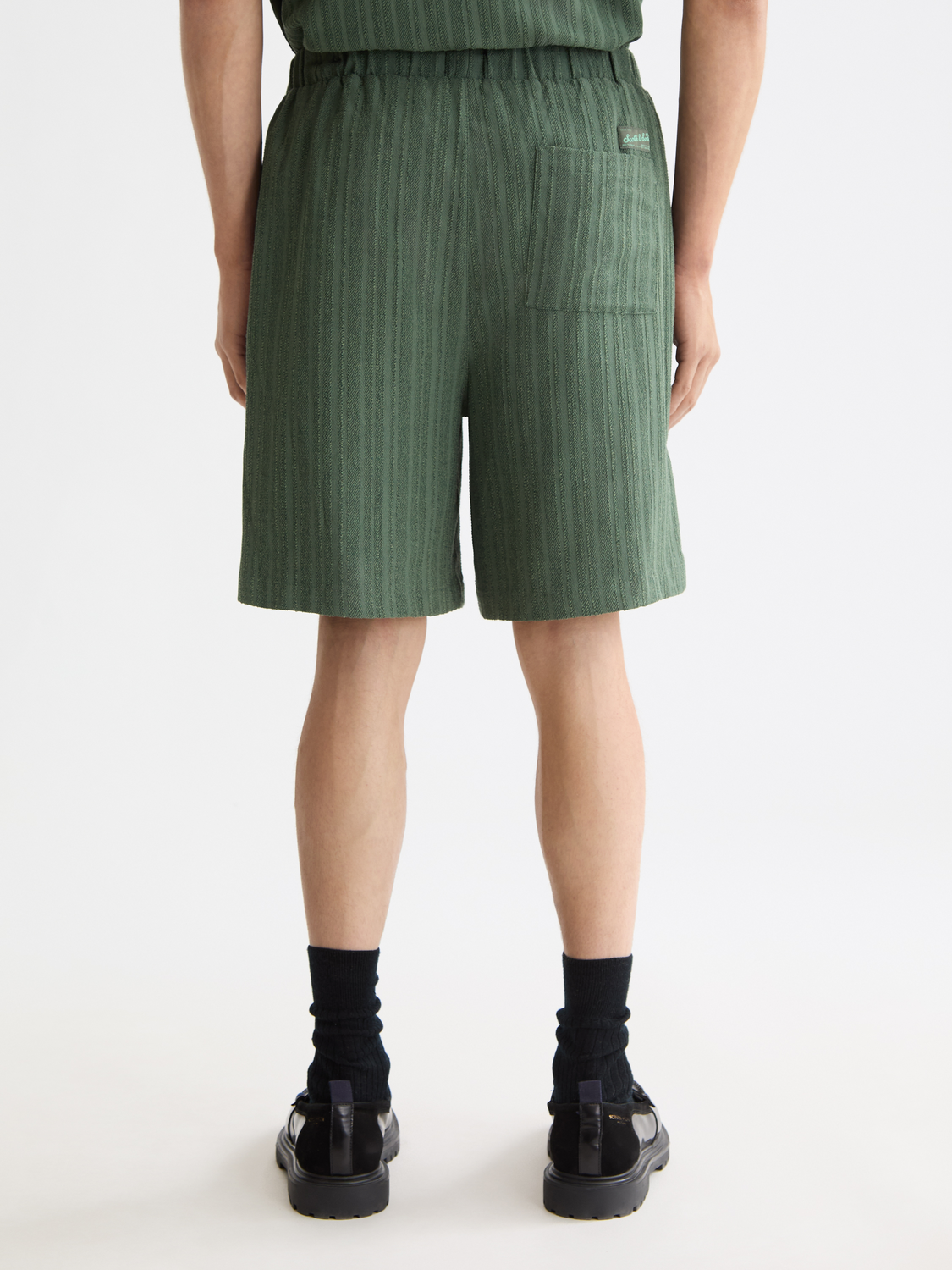 Fave - Tonal Striped  Regular Fit Bermuda Shorts